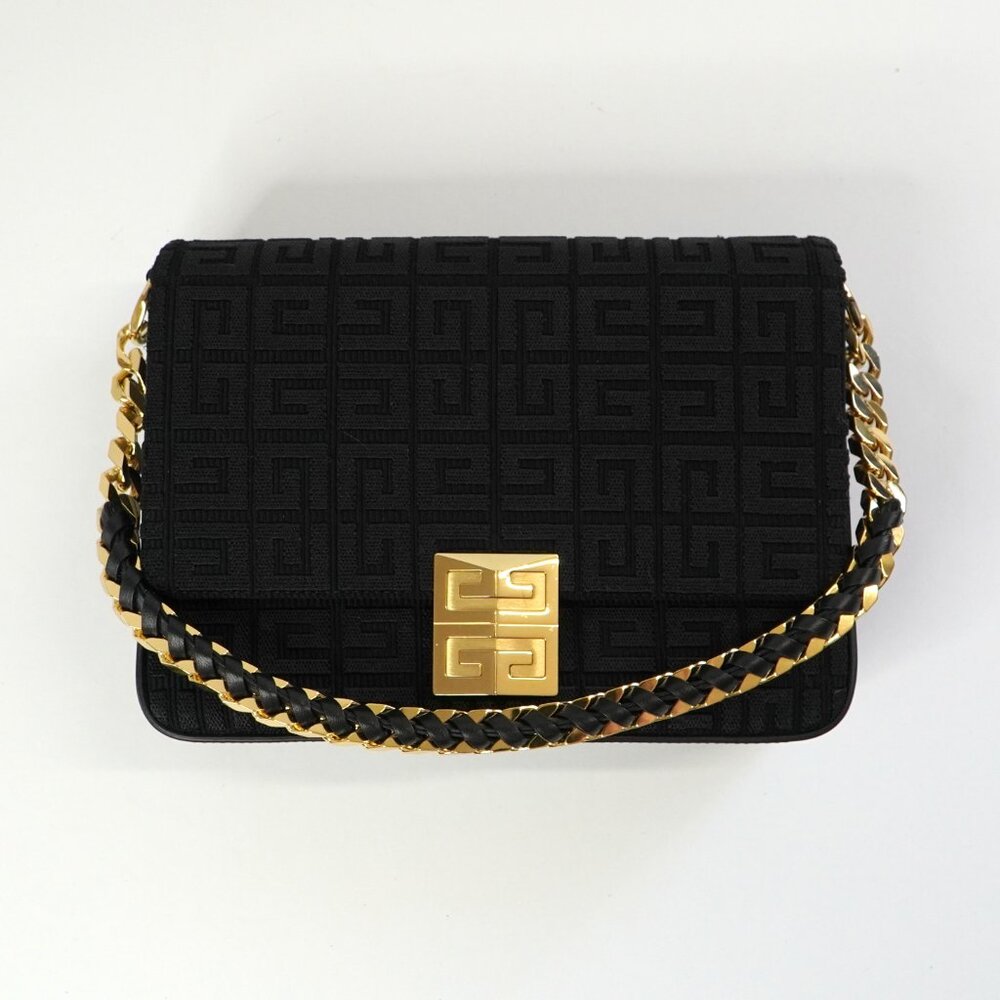Givenchy Medium 4G Bag in 4G Embroidered Canvas with Chain - Picture 8 of 14
